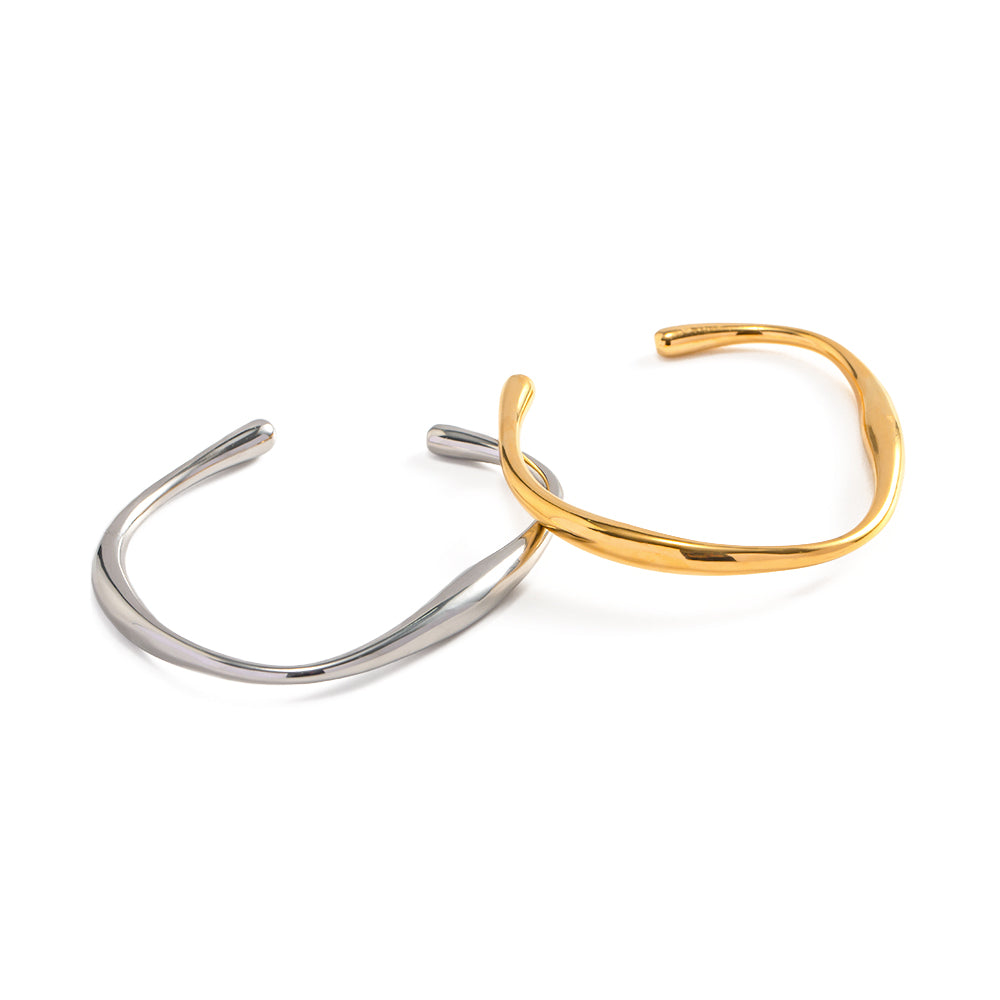 Tidal Wave Bracelet: 18K Gold/Sliver Plated