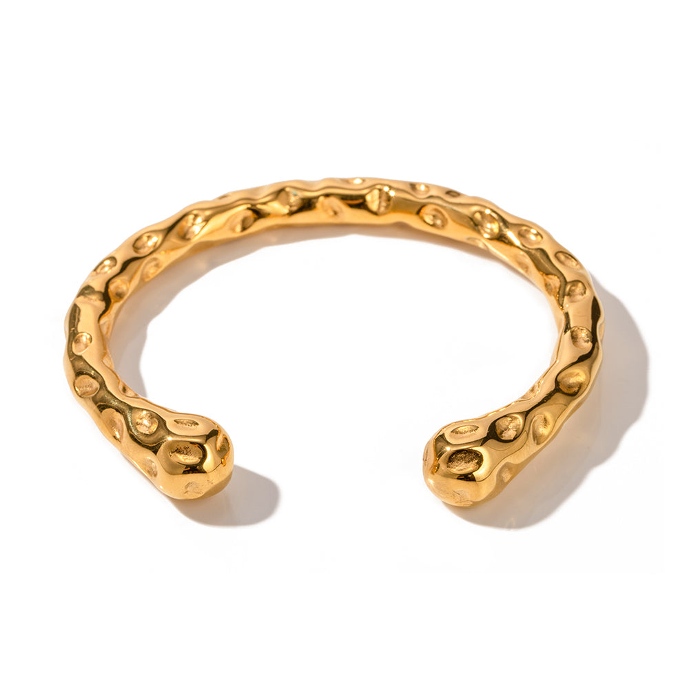 Hammered Bracelet: 18K Gold/Sliver Plated