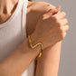 Molten Cuff Bracelet: 18K Gold Plated