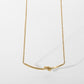 Knotted Bar Necklace: 18K Gold Plated