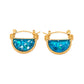 Ocean Blue Earrings: 18K Gold Plated