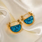 Ocean Blue Earrings: 18K Gold Plated