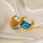 Ocean Blue Earrings: 18K Gold Plated