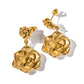 Camellia Earrings: 18K Gold Plated