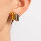 Capsule Stud Earrings: 18K Gold & Silver Plated