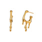 Flamed Hoop Earrings: 18K Gold Plated