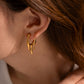 Flamed Hoop Earrings: 18K Gold Plated