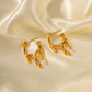 Flamed Hoop Earrings: 18K Gold Plated