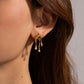 Mismatched Pearl Drop Earrings: 18K Gold Plated