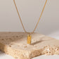 Gold Brick Necklace: 18K Gold Plated