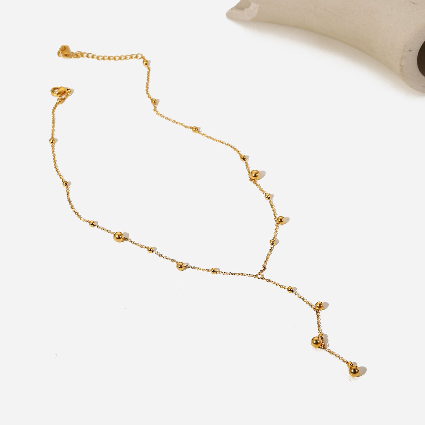 Tassel Charm Necklace: 18K Gold Plated