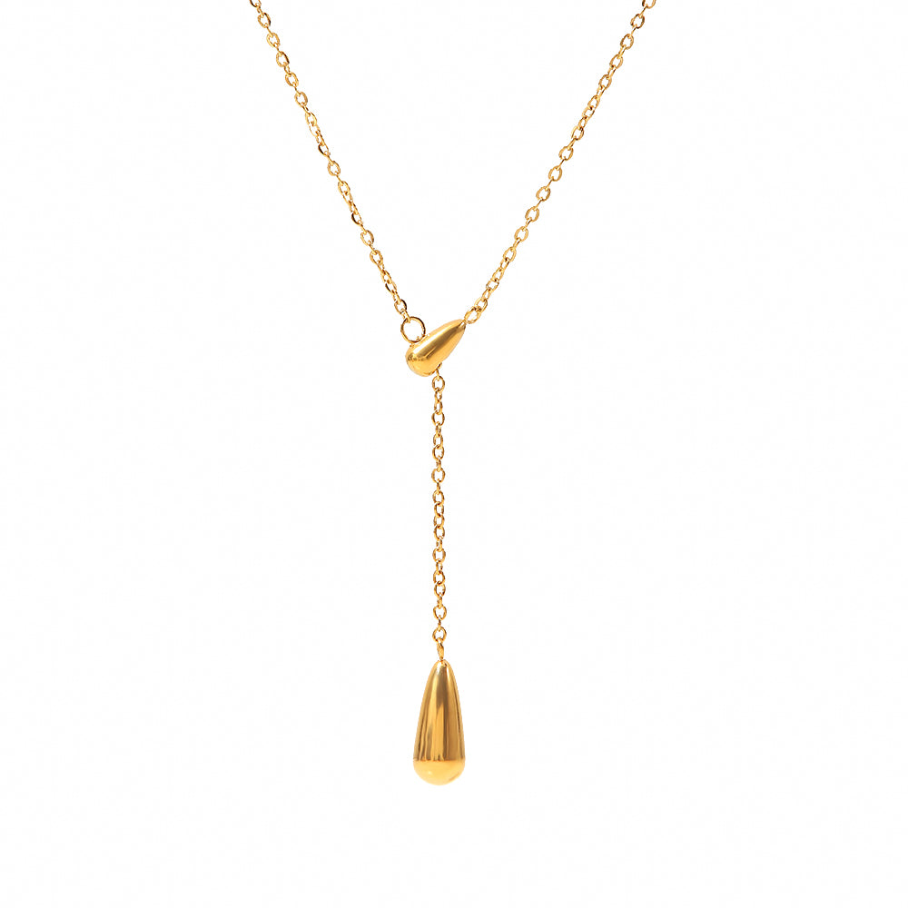 Waterdrop Necklace: 18K Gold Plated