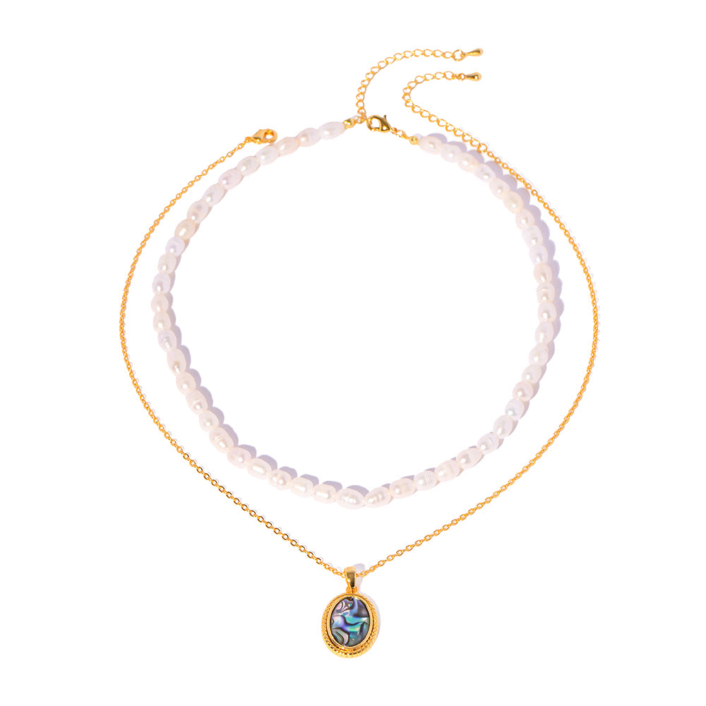 Retro Double Layer Necklace: 18K Gold Plated