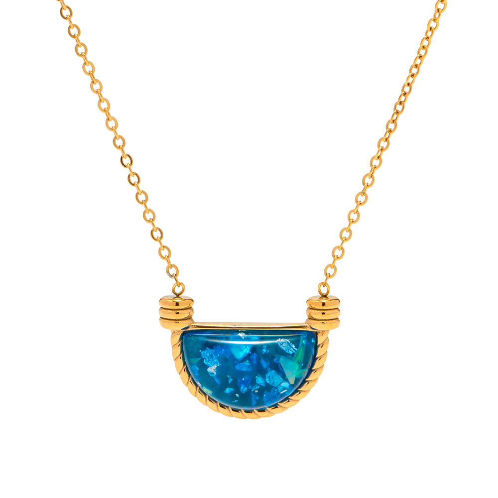 Ocean Blue Necklace: 18K Gold Plated