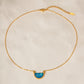 Ocean Blue Necklace: 18K Gold Plated