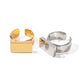 T-Bar Open Ring: 18K Gold/Sliver Plated