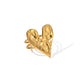 Big Heart Ring (Adjustable): 18K Gold Plated