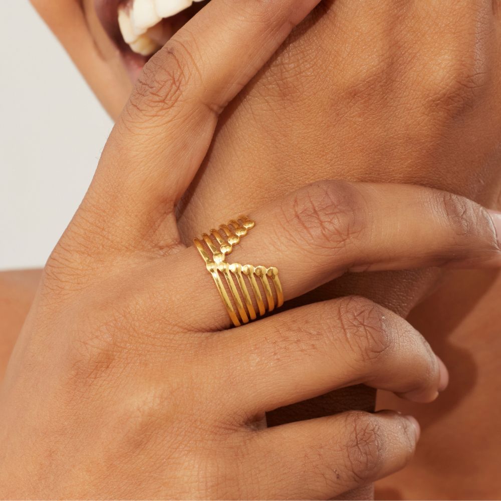 MYKI Gorgeous Crown Design Adjustable Ring For Women & Girls Stainless  Steel Swarovski Zirconia 24K White Gold Plated Ring Price in India - Buy  MYKI Gorgeous Crown Design Adjustable Ring For Women