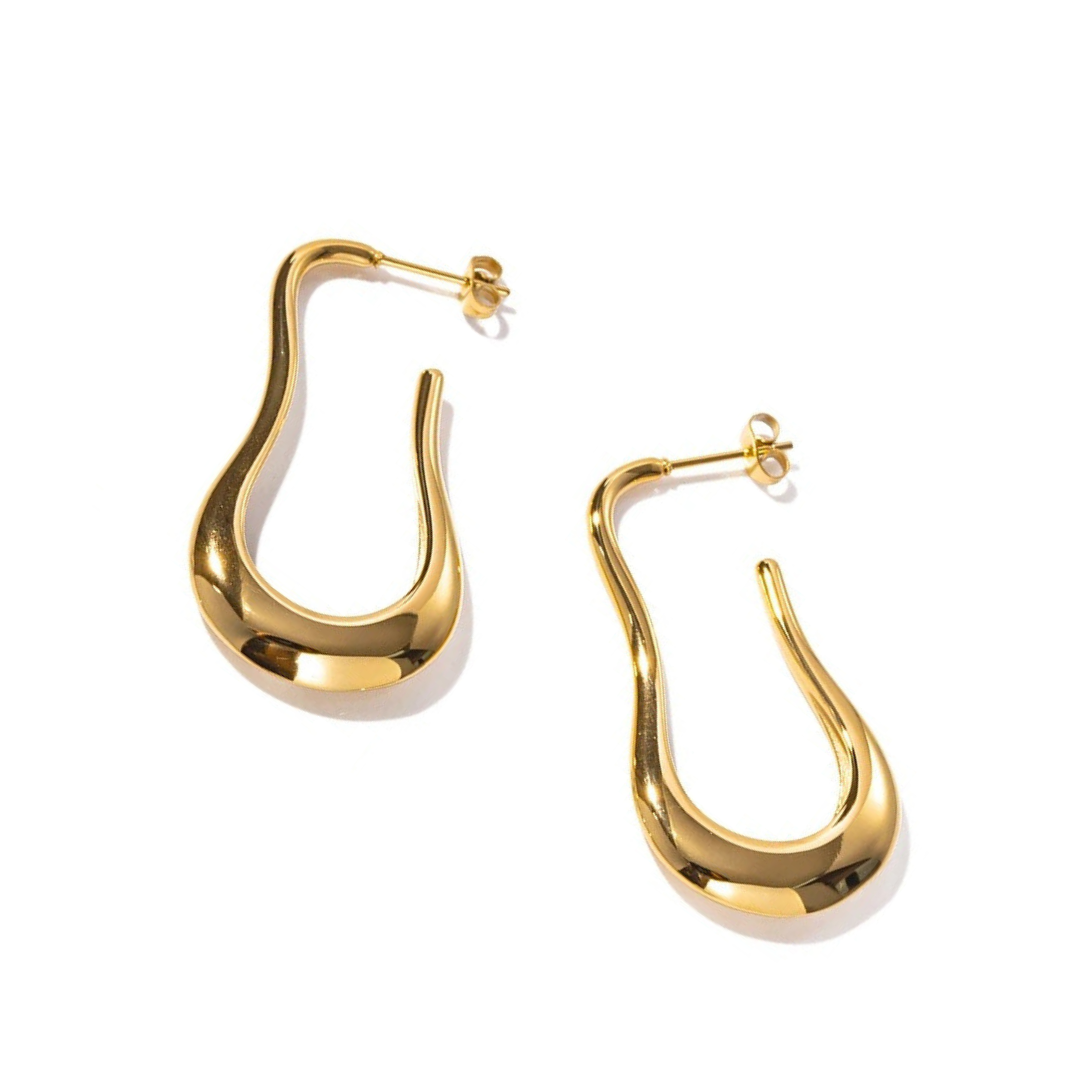 Gold plated 2025 round earrings