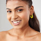 Oil Drip Hoop Earrings: 18K Gold Plated