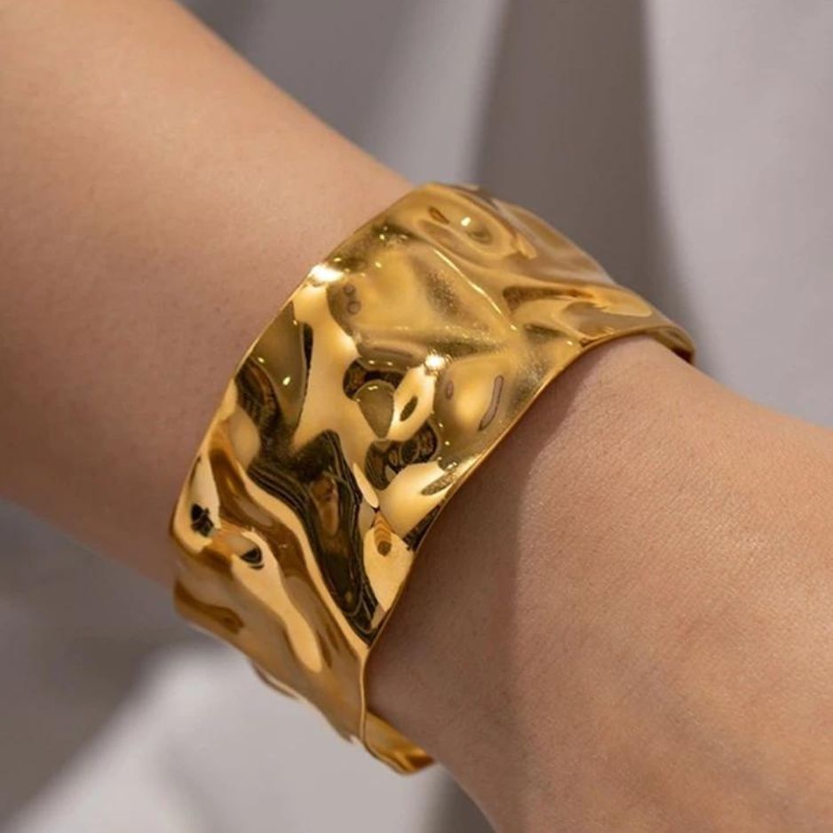 Molten Cuff Bracelet: 18K Gold Plated – Dorada Jewellery