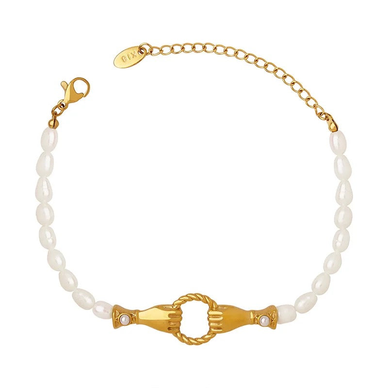 In Good Hands Bracelet: 18K Gold Plated