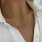 Knotted Bar Necklace: 18K Gold Plated