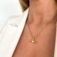 T-Bar Pendant Necklace: 18K Gold Plated