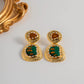 Vintage Flair Statement Earrings: 18K Gold Plated