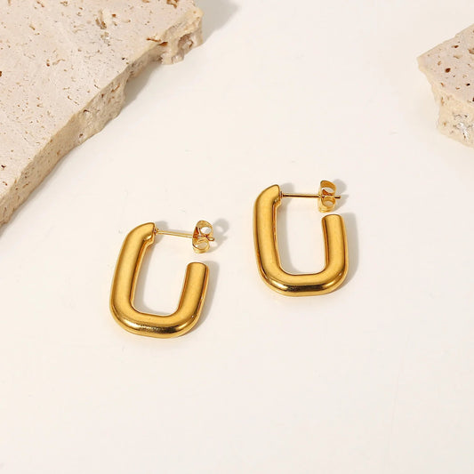 Sunshine Hoop Earrings: 18K Gold Plated