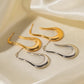 Curly Hoop Earrings: 18K Gold/ White Gold Plated