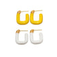 Oil Drip Hoop Earrings: 18K Gold Plated