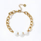 Iced Ball Bracelet: 18K Gold Plated