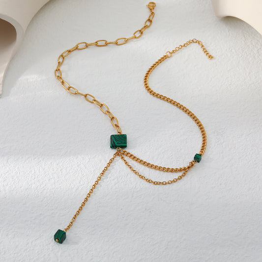 Evergreen Charm Necklace: 18k Gold Plated