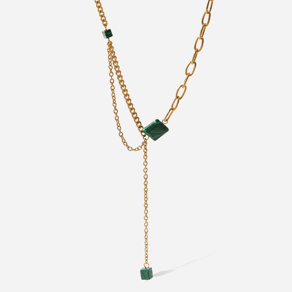 Evergreen Charm Necklace: 18k Gold Plated