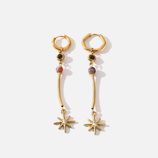 Coco Palm Drop Earrings: 18K Gold Plated