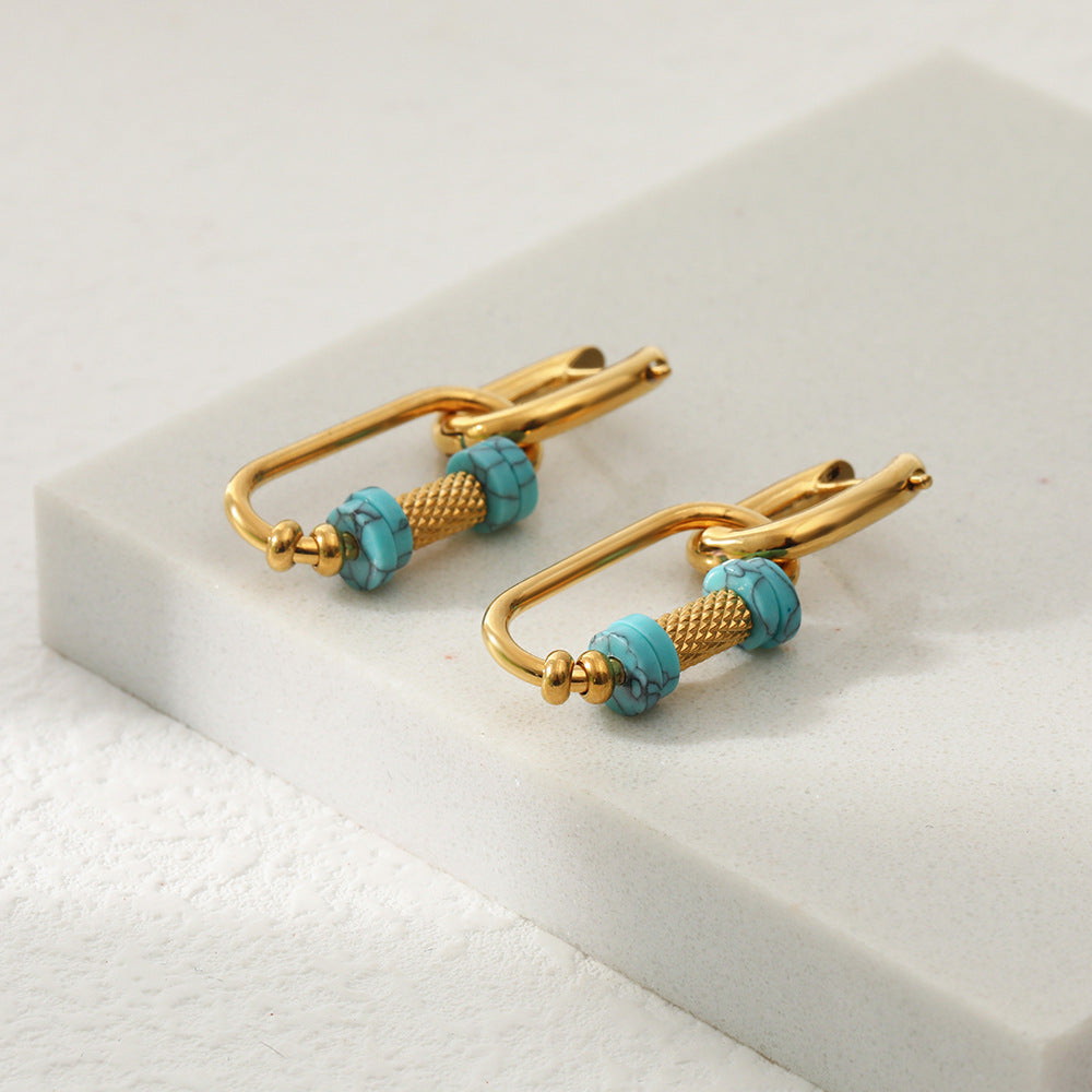 Summer Hooked Drop Earrings: 18K Gold Plated