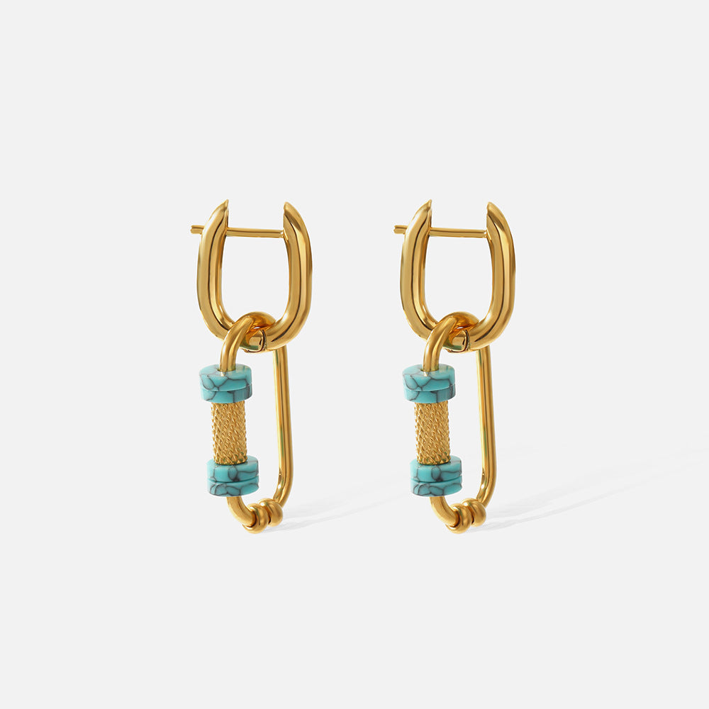 Summer Hooked Drop Earrings: 18K Gold Plated