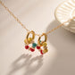 Handmade Natural Stone Beads Earrings: 18K Gold Plated