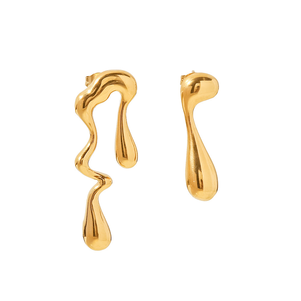 Melting Ice Earrings: 18K Gold/Silver Plated