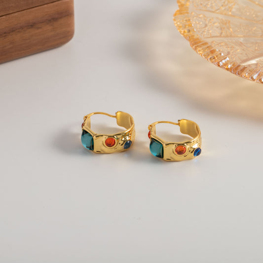 Vintage Golden Earrings: 18K Gold Plated